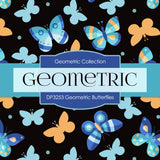 Geometric Butterflies Digital Paper DP3253A - Digital Paper Shop