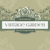 Vintage Garden Digital Paper DP6103A - Digital Paper Shop
