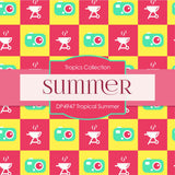 Tropical Summer Digital Paper DP4947 - Digital Paper Shop