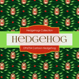 Cartoon Hedgehog Digital Paper DP6704 - Digital Paper Shop