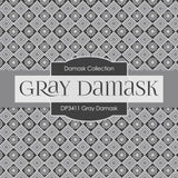 Gray Damask Digital Paper DP3411 - Digital Paper Shop