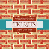 Circus Ticket Digital Paper DP6918 - Digital Paper Shop