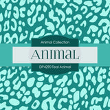 Teal Animal Digital Paper DP4290 - Digital Paper Shop