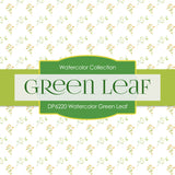 Watercolor Green Leaf Digital Paper DP6220B - Digital Paper Shop