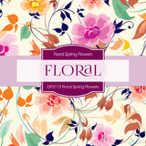 Floral Spring Flowers Digital Paper DP2113 - Digital Paper Shop