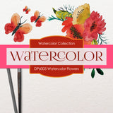 Watercolor Flowers Digital Paper DP6005 - Digital Paper Shop - 3