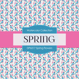 Spring Flowers Digital Paper DP6217B - Digital Paper Shop