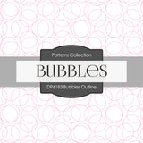 Bubbles Outline Digital Paper DP6183A - Digital Paper Shop