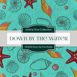 Down By The Water Digital Paper DP6094 - Digital Paper Shop