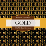 Gold Numbers Digital Paper DP6784 - Digital Paper Shop