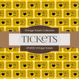 Vintage Ticket Digital Paper DP6932 - Digital Paper Shop