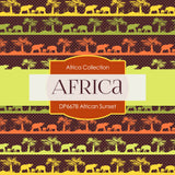 African Sunset Digital Paper DP6678 - Digital Paper Shop