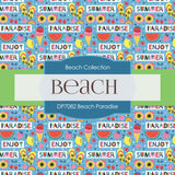 Beach Paradise Digital Paper DP7082 - Digital Paper Shop
