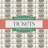 Cinema Ticket Digital Paper DP6925 - Digital Paper Shop