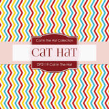 Cat In The Hat Digital Paper DP2119 - Digital Paper Shop