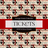 Circus Ticket Digital Paper DP6914 - Digital Paper Shop