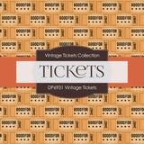 Vintage Ticket Digital Paper DP6931 - Digital Paper Shop