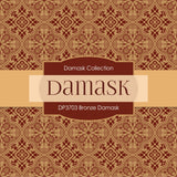 Bronze Damask Digital Paper DP3703 - Digital Paper Shop