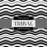 Gray Tribal Digital Paper DP2037 - Digital Paper Shop