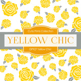 Yellow Chic Digital Paper DP927 - Digital Paper Shop