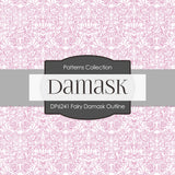 Fairy Damask Outline Digital Paper DP241A - Digital Paper Shop