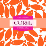 Coral Rose Digital Paper DP4898 - Digital Paper Shop
