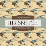 Ink Sketch China Digital Paper DP6945 - Digital Paper Shop