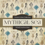 Mythical Sea Digital Paper DP6422 - Digital Paper Shop