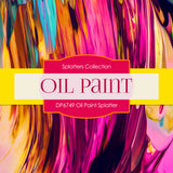 Oil Paint Splatter Digital Paper DP6749 - Digital Paper Shop