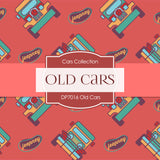 Old Cars Digital Paper DP7016 - Digital Paper Shop