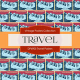 Travel Posters Digital Paper DP6905 - Digital Paper Shop