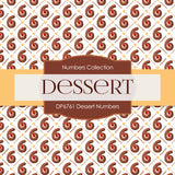 Dessert Numbers Digital Paper DP6761 - Digital Paper Shop
