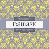 Yellow Damask Digital Paper DP4945 - Digital Paper Shop