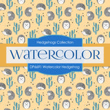 Watercolor Hedgehog Digital Paper DP6691 - Digital Paper Shop