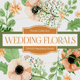 Wedding Florals Digital Paper DP4100 - Digital Paper Shop