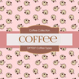 Coffee Types Digital Paper DP7037 - Digital Paper Shop