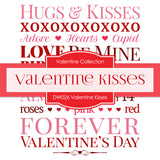 Valentine Kisses Digital Paper DW026 - Digital Paper Shop