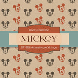 Mickey Mouse Vintage Digital Paper DP1883 - Digital Paper Shop