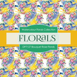 Bouquet Rose Florals Digital Paper DP7127 - Digital Paper Shop