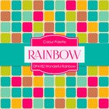 Wonderful Rainbow Digital Paper DP4182 - Digital Paper Shop