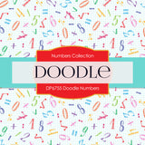 Doodle Numbers Digital Paper DP6755 - Digital Paper Shop