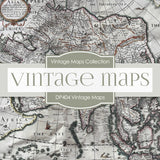 Vintage Maps Digital Paper DP404 - Digital Paper Shop