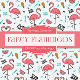 Fancy Flamingos Digital Paper DP6089A - Digital Paper Shop