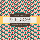 Vintage Numbers Digital Paper DP6785 - Digital Paper Shop