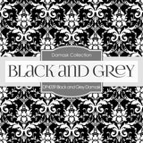Black and Grey Damask Digital Paper DP4039 - Digital Paper Shop
