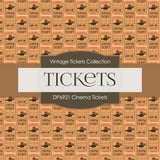 Cinema Ticket Digital Paper DP6921 - Digital Paper Shop