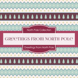 Greetings From North Pole Digital Paper DP7006 - Digital Paper Shop