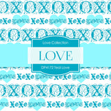 Teal Love Digital Paper DP4172 - Digital Paper Shop