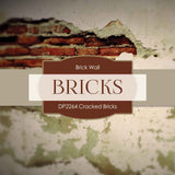 Cracked Bricks Digital Paper DP2264A - Digital Paper Shop