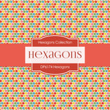 Hexagons Digital Paper DP6174B - Digital Paper Shop